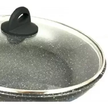 Сковорода с крышкой 24см Benson BN-491 с мраморным покрытием Сковорода с крышкой 24см Benson BN-491 с мраморным покрытием