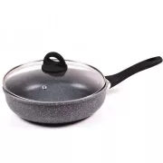 Сковорідка з кришкою Benson BN-492 26см, з мармуровим покриттям
