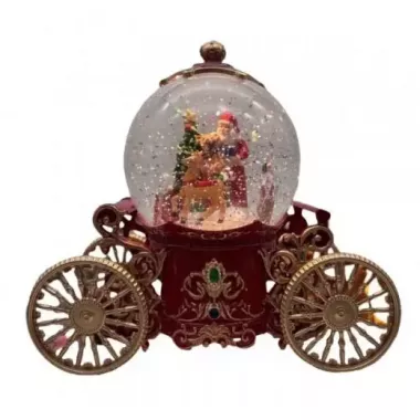 Снігова куля Карета з автопіддувом, LED та музикою (SH2501)