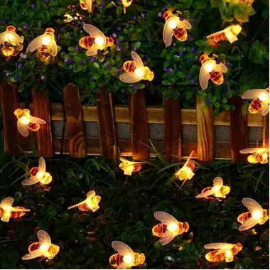 Солнечная гирлянда Пчелки 30 ламп 4,5 м, теплый-белый