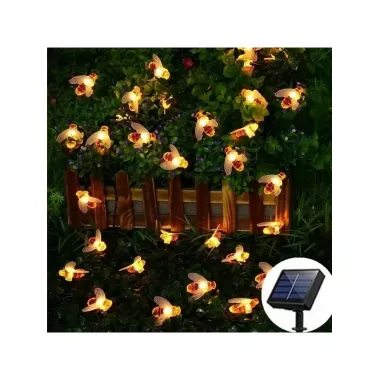 Солнечная гирлянда Пчелки 30 ламп 4,5 м, теплый-белый