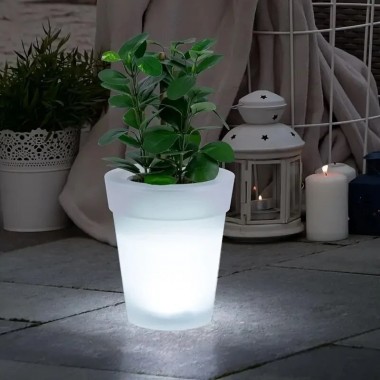 Сонячний квітковий горщик з LED підсвіткою / Пластикове кашпо, що світиться, для рослин з сонячною панеллю Сонячний квітковий горщик з LED підсвіткою / Пластикове кашпо, що світиться, для рослин з сонячною панеллю