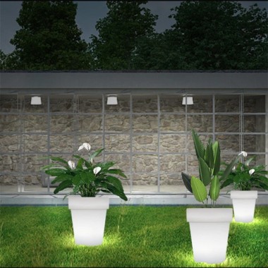 Сонячний квітковий горщик з LED підсвіткою / Пластикове кашпо, що світиться, для рослин з сонячною панеллю Сонячний квітковий горщик з LED підсвіткою / Пластикове кашпо, що світиться, для рослин з сонячною панеллю