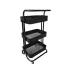 Стеллаж этажерка с полками на колесах ZM-1670 черный