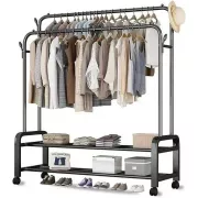 Стойка-вешалка для одежды и обуви двойная Multipurpose Hanger 96х44х162см