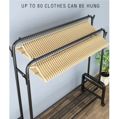 Стойка-вешалка для одежды и обуви двойная Multipurpose Hanger 96х44х162см