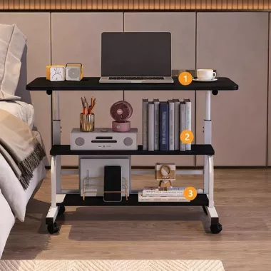 Стіл приліжковий / компютерний на колесах DASH-1846 60х40х60-85 см Стіл приліжковий / компютерний на колесах DASH-1846 60х40х60-85 см