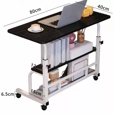 Стіл приліжковий / компютерний на колесах DASH-1846 60х40х60-85 см Стіл приліжковий / компютерний на колесах DASH-1846 60х40х60-85 см