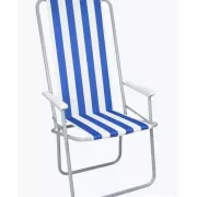 Стул STD-03 полосатый, складной, металл+ткань В760*Ш500*Д510мм