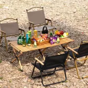 Стул STD-05 складной, металл+ткань В760*Ш500*Д510мм бежевый