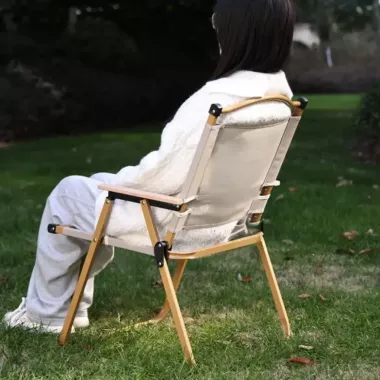 Стул STD-05 складной, металл+ткань В760*Ш500*Д510мм бежевый