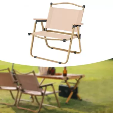 Стул STD-05 складной, металл+ткань В760*Ш500*Д510мм бежевый