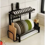 Органайзер-полка для посуды 2 яруса настольная сушилка MJ-4014
