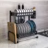 Органайзер-полка для посуды 2 яруса настольная сушилка  MJ-4014