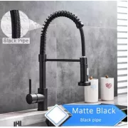 Стильный кухонный смеситель Matte Black гибкий кран с вращением потока в 360 градусов