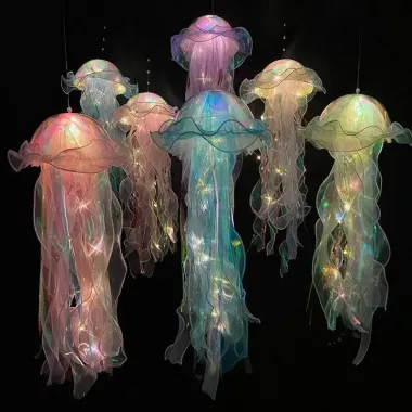 Светящийся декор Медуза на батарейках Jellyfish lamp AND HA-113