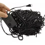 Світлодіодна Гірлянда нитка 201 led Біла (чорний дріт)