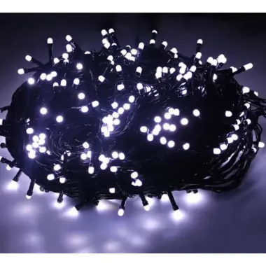 Світлодіодна Гірлянда нитка 201 led Біла (чорний дріт) Світлодіодна Гірлянда нитка 201 led Біла (чорний дріт)