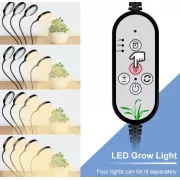 Светодиодная фитолампа для растений Suntech на 4 головки полный спектр с таймером и гибким кронштейном