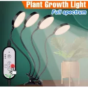 Светодиодная фитолампа для растений Suntech на 4 головки полный спектр с таймером и гибким кронштейном