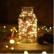 Светодиодная гирлянда Роса USB+пульт ДУ цвет Теплый Белый 10м