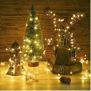 Светодиодная гирлянда Роса USB+пульт ДУ цвет Теплый Белый 10м