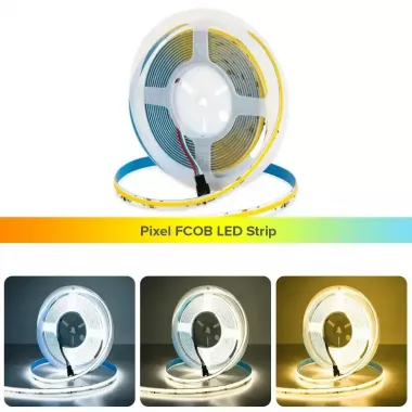 Светодиодная LED лента Бегущая волна COB 24v 360led/m ip20 Белый
