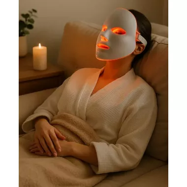 Світлодіодна LED маска для обличчя 7 в 1 із кольоровою світлотерапією Світлодіодна LED маска для обличчя 7 в 1 із кольоровою світлотерапією