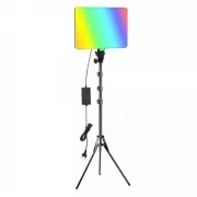 Светодиодная прямоугольная LED-лампа разноцветная RGB PM26 с пультом