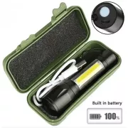 Светодиодный фонарик Bailong Police COB USB BL-511 BL-515 BL-513 в пластиковом чехле