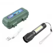 Светодиодный фонарик Bailong Police COB USB BL-511 BL-515 BL-513 в пластиковом чехле