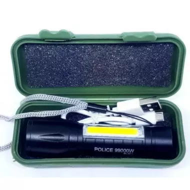 Светодиодный фонарик Bailong Police COB USB BL-511 BL-515 BL-513 в пластиковом чехле Светодиодный фонарик Bailong Police COB USB BL-511 BL-515 BL-513 в пластиковом чехле