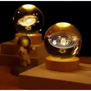 Светодиодный хрустальный шар, декоративный универсальный 3D ночник, хрустальный шар