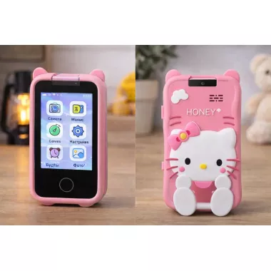 Телефон Интерактивный Смартфон с сенсорным экраном Детская игрушка с играми камерой приложениями