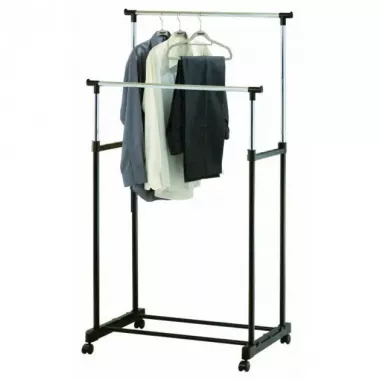 Телескопическая стойка-вешалка для одежды - Double Pole Clothes Horse Телескопическая стойка-вешалка для одежды - Double Pole Clothes Horse