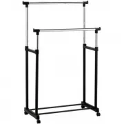 Телескопическая стойка-вешалка для одежды - Double Pole Clothes Horse