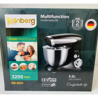 Тестомес 3200Вт. Rainberg 8081 планетарный комбайн