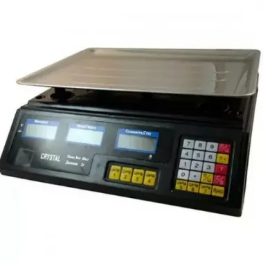 Торговые электровесы со счетчиком цены Crystal CR 50 kg 6v (2gm)