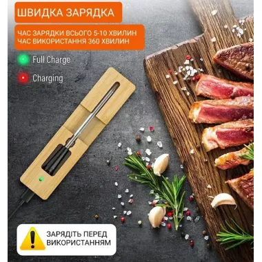 Цифровой Bluetooth термометр с управлением через телефон, для мяса, гриля и духовки