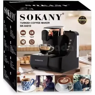 Турецкая кофеварка Sokany SK-04010  700 Вт с антипригарным покрытием и защитой от перегрева