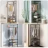 Угловая вешалка в прихожую с подставкой для обуви Corner coat rack