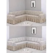 Угловой жаккардовый чехол на диван, универсальный натяжной чехол, накидка на диван