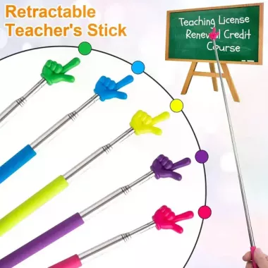 Указка палец телескопическая 21/69 см Pick-me пикми палочка, выдвижная «Рука»