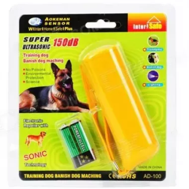 Ультразвуковой отпугиватель собак AD 100 с фонариком Ультразвуковой отпугиватель собак AD 100 с фонариком