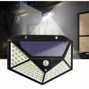 Уличный настенный светильник Lesko SH-100 на солнечной батарее с датчиком движения 100 LED диодов