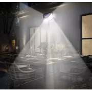 Уличный настенный светильник Lesko SH-100 на солнечной батарее с датчиком движения 100 LED диодов