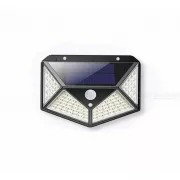 Уличный настенный светильник Lesko SH-100 на солнечной батарее с датчиком движения 100 LED диодов