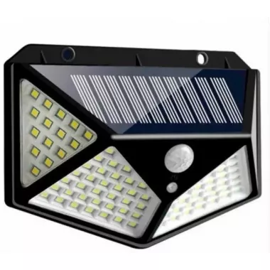 Уличный настенный светильник Lesko SH-100 на солнечной батарее с датчиком движения 100 LED диодов