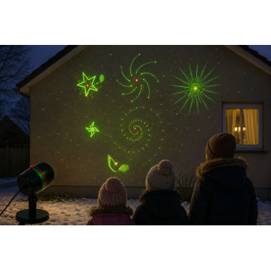 Вуличний новорічний лазерний проектор Star Shower Motion Laser Light