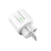 Умная смарт WiFi розетка 20А со счетчиком электроэнергии и таймером Белая Розетка Smart Plug с энергометром